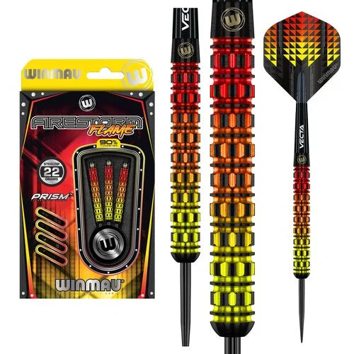 WINMAU - FIRESTORM FLAME - PARALLEL - STEEL TIP DARTS - 90% - 22g/24g/26g