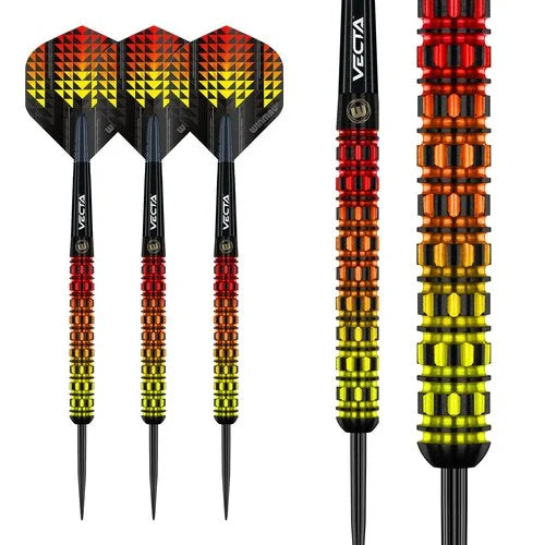 WINMAU - FIRESTORM FLAME - PARALLEL - STEEL TIP DARTS - 90% - 22g/24g/26g