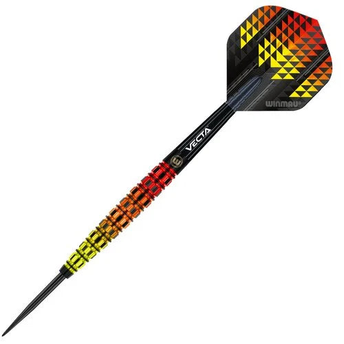 WINMAU - FIRESTORM FLAME - TAPERED TORPEDO - STEEL TIP DARTS - 90% - 21g/23g