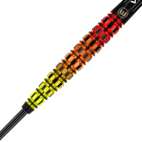 WINMAU - FIRESTORM FLAME - TAPERED TORPEDO - STEEL TIP DARTS - 90% - 21g/23g