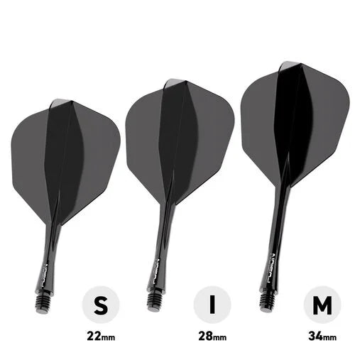 WINMAU - WINMAU FUSION - BLACK - STANDARD (No.6) - INTEGRATED FLIGHTS - BLACK
